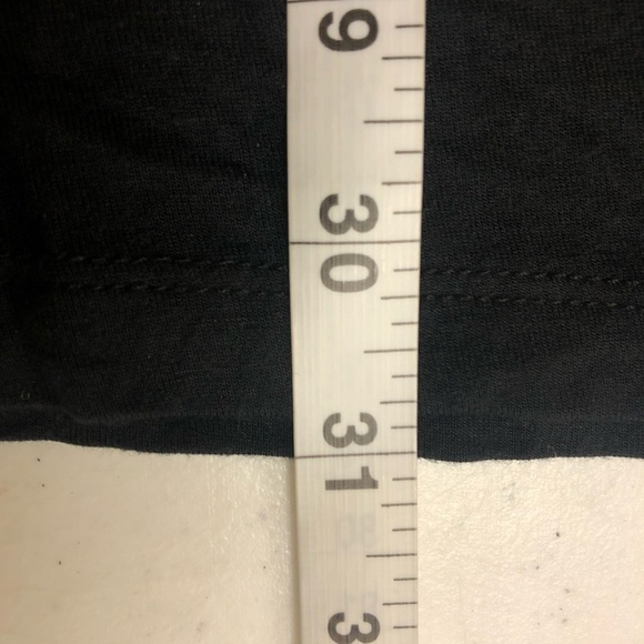 LOGO Lori Goldstein Black Tunic Scoop Neck Ruched 3/4 Sleeves Draping Pockets - Picture 7 of 7